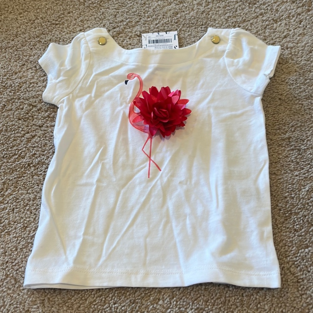 Janie and Jack girls 2T flamingo shirt